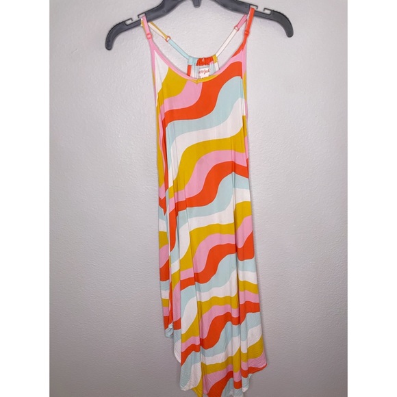 Girls size 7/8 Multi colored swirl dress
